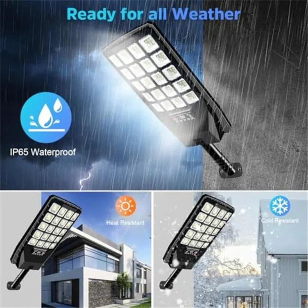 2 Pack Solar Street Light 20000LM Motion Sensor Dusk Dawn Waterproof